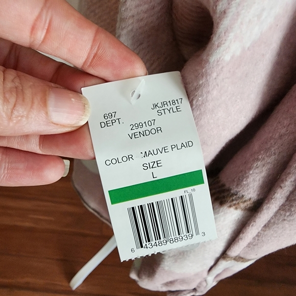 NEW Buckle Ashley by 26 International Mauve Plaid Shacket Jacket - Picture 14 of 14